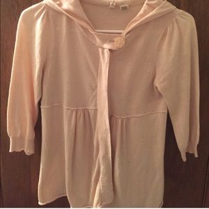 Anthropologie Moth cream cardigan